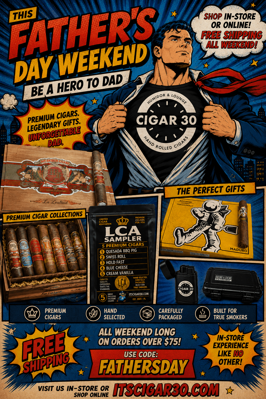 Father's Day Cigars & Gifts | Free Shipping with Code FATHERSDAY | Cigar 30 - Cigar 30