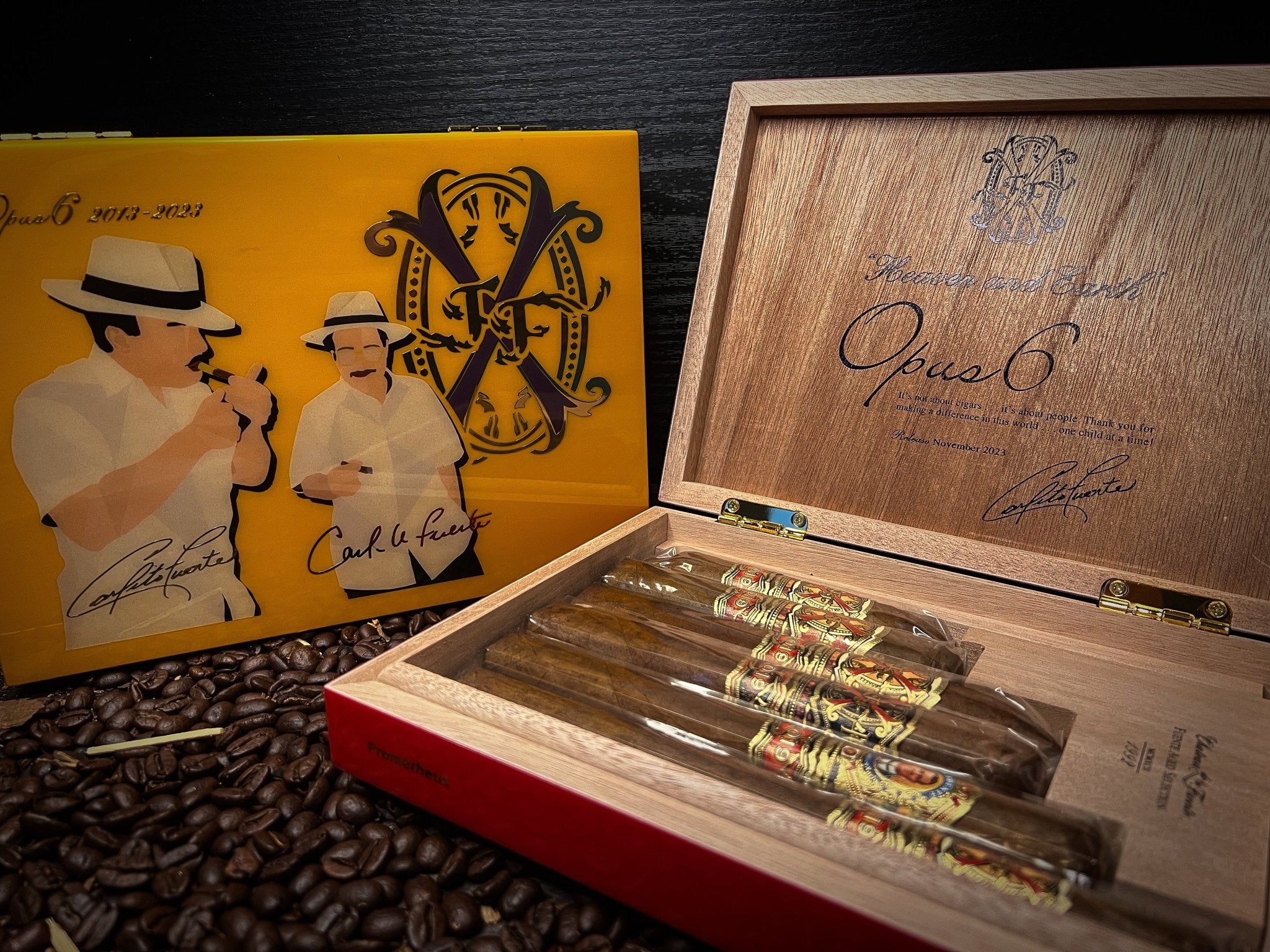 Arturo Fuente Opus 6 Sampler Yellow Travel Humidor - Cigar 30