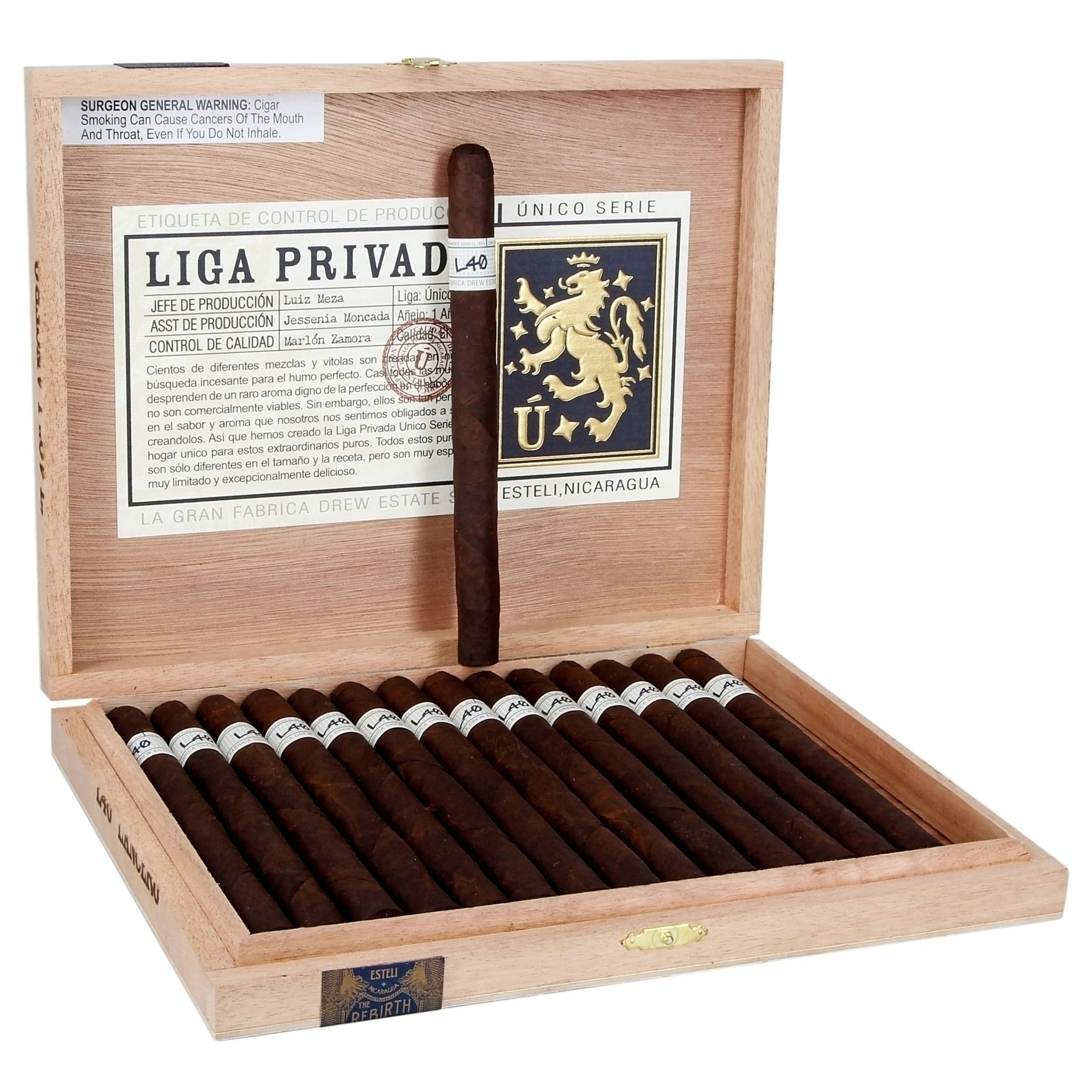 Box of Drew Estate Liga Privada Unico Seire L40 Lancero - Cigar 30