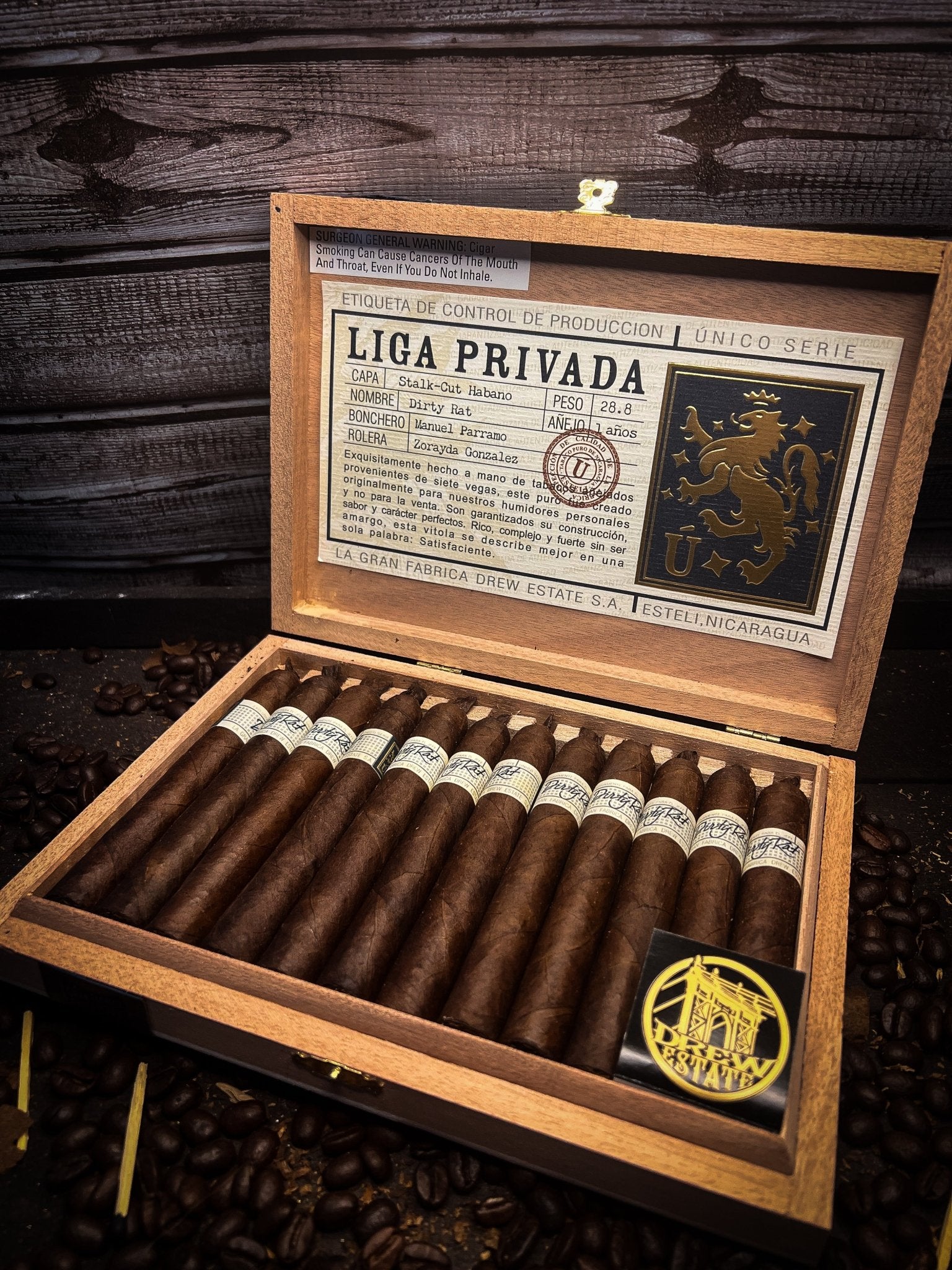 Box of Liga Privada Dirty Rat - Cigar 30