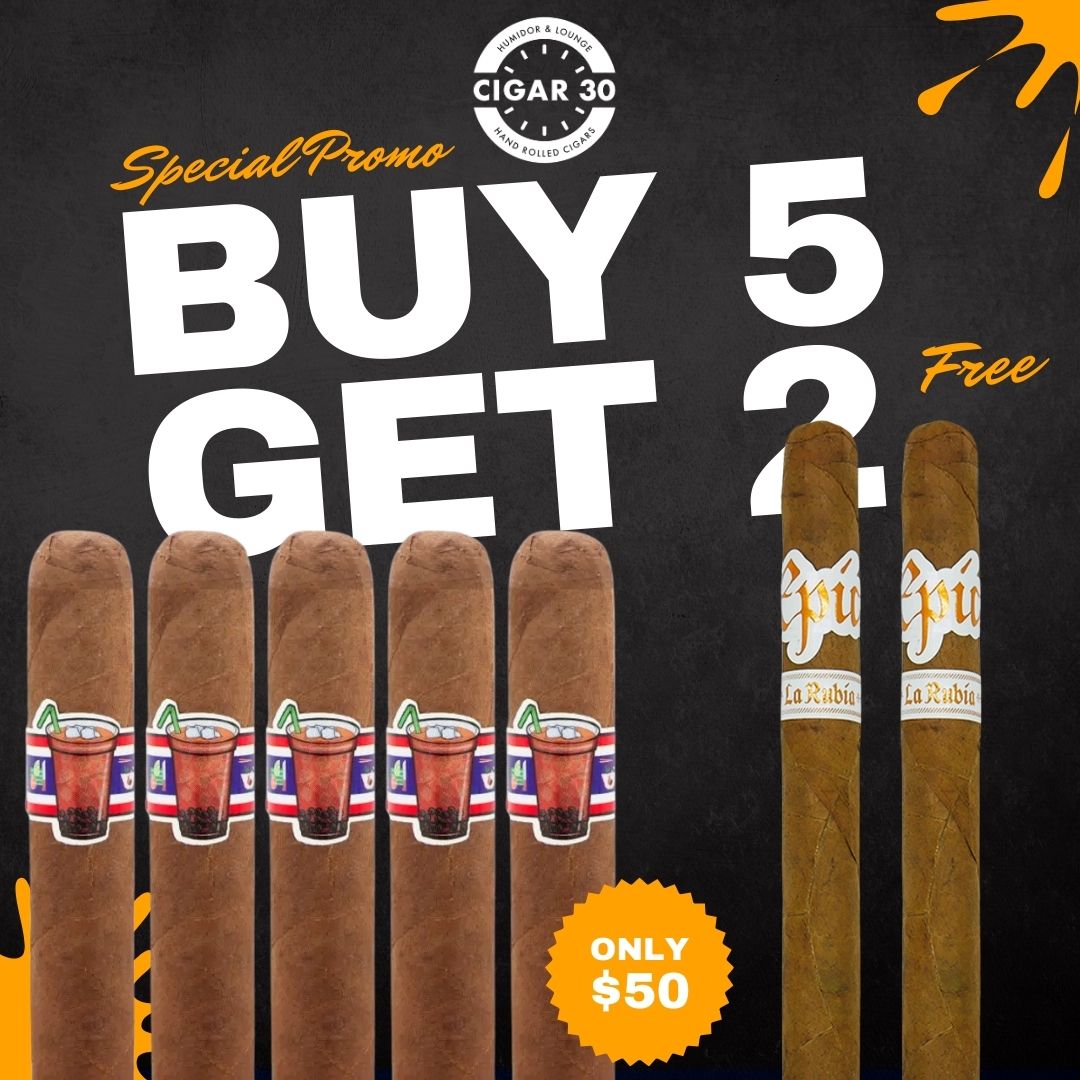 Buy 5 Thai Teas get 2 Epic La Rubia Lanceros for Free Sampler - Cigar 30