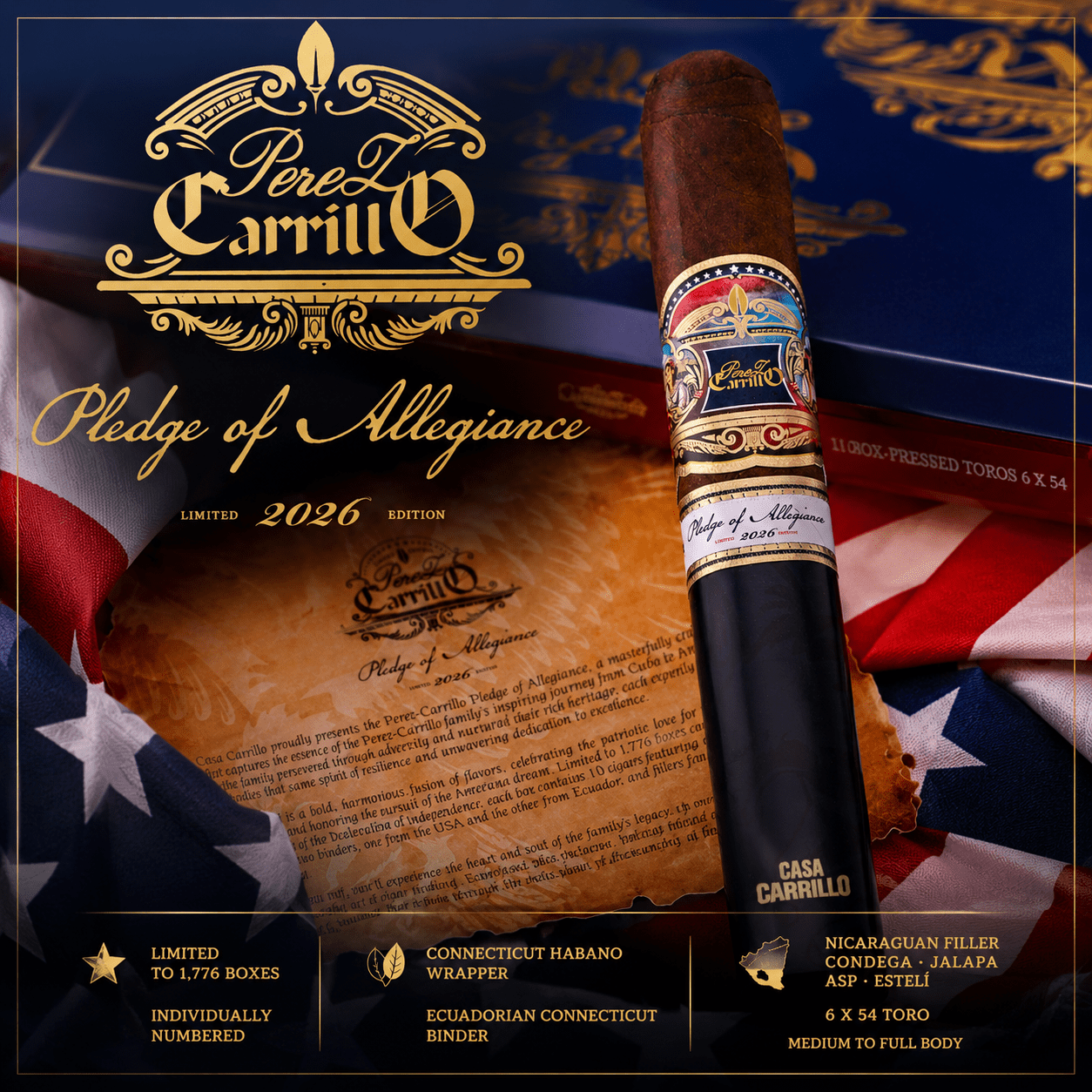 Casa Carillo Pledge Of Allegiance 2026 - Cigar 30