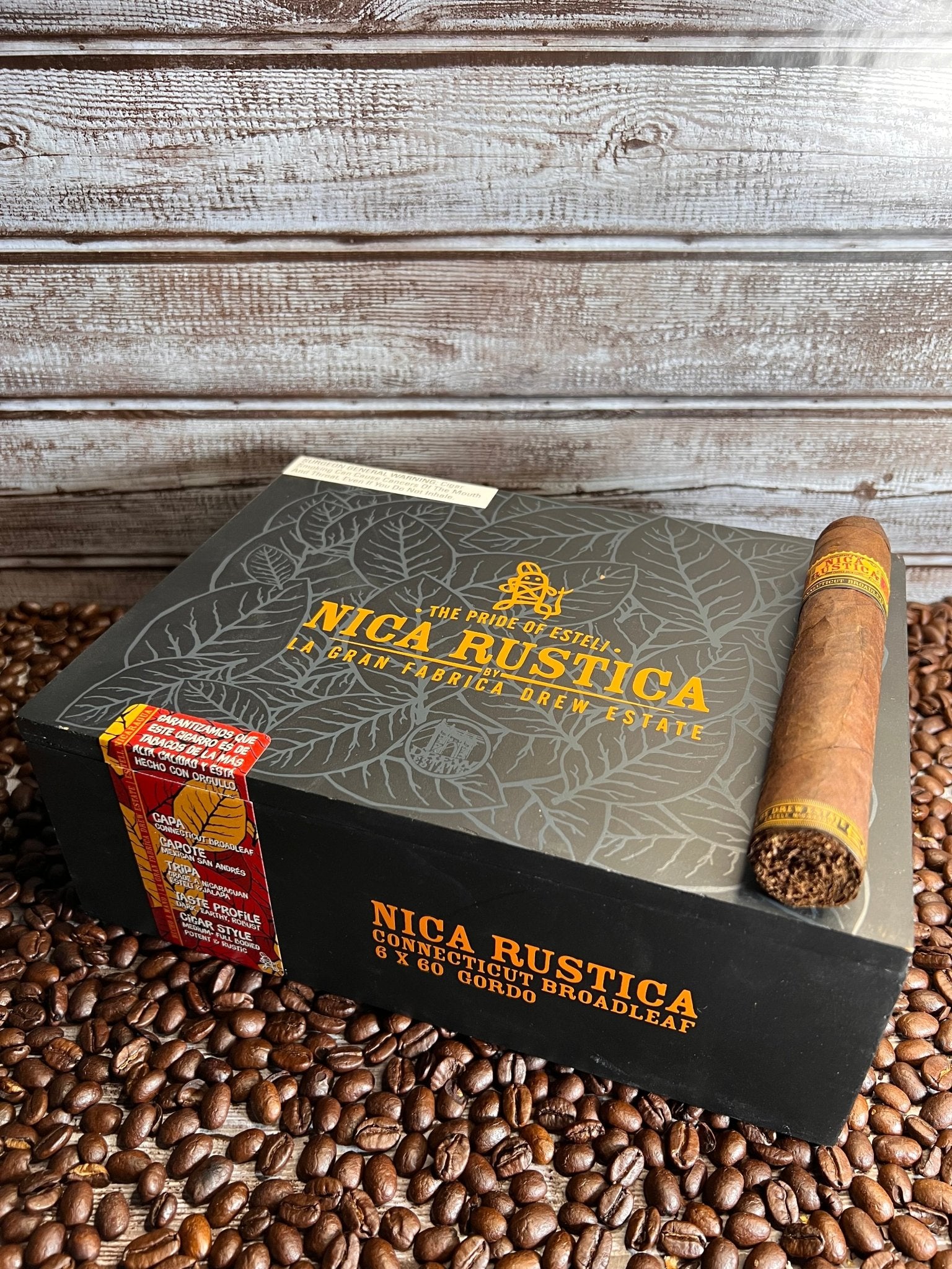 Nica Rustica Connecticut Broadleaf Gordo - Cigar 30